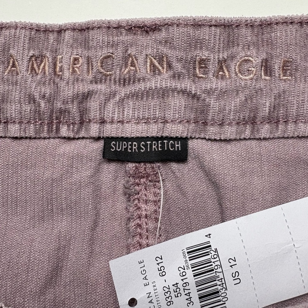 NWT American Eagle Lavender Corduroy Super Hi-Rise A-Line Mini Skirt Size 12/31 - Picture 7 of 11